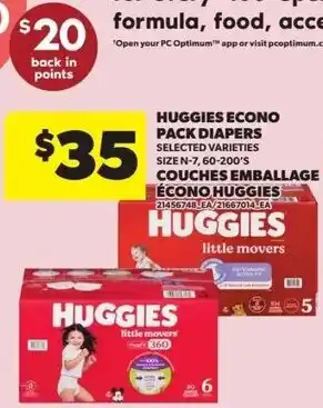 Real Canadian Superstore Huggies econo pack diapers offer