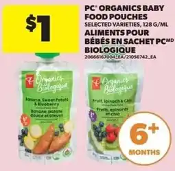 Real Canadian Superstore Pc organics baby food pouches offer