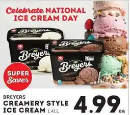 IGA Breyers creamery style ice cream offer
