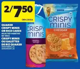 Real Canadian Superstore Quaker crispy minis or rice cakes offer