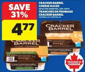Real Canadian Superstore Cracker barrel cheese slices offer