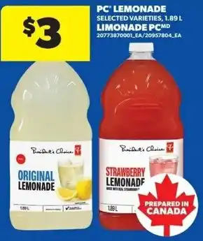 Real Canadian Superstore Pc lemonade offer