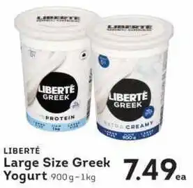 IGA Liberté Large Size Greek Yogurt offer