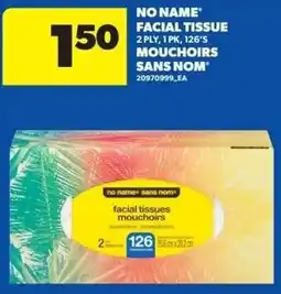 Real Canadian Superstore No name facial tissue offer