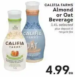 IGA CALIFIA FARMS Almond or Oat Beverage offer