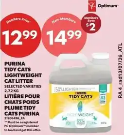 Real Canadian Superstore Purina tidy cats lightweight cat litter offer