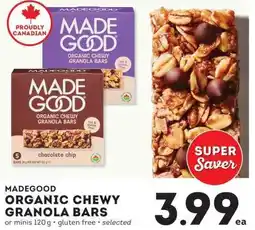IGA Madegood organic chewy granola bars offer