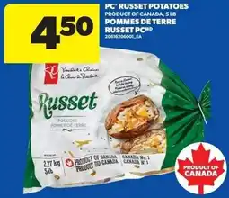 Real Canadian Superstore Pc russet potatoes offer