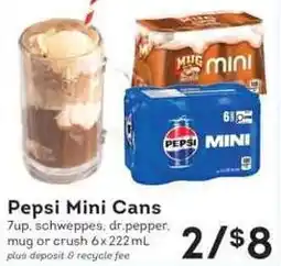 IGA Pepsi Mini Cans offer