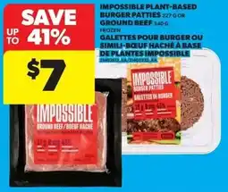 Real Canadian Superstore Impossible plant-based burger patties or ground beef offer