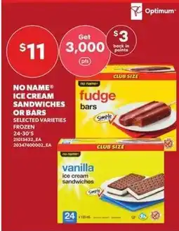 Loblaws Ice cream sandwiches or bars offer