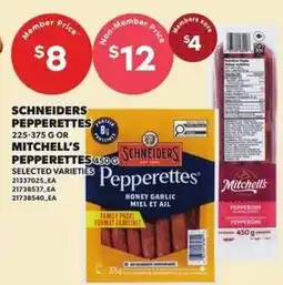 Loblaws Schneiders pepperettes, mitchell's pepperettes offer