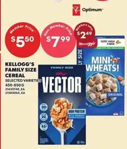Loblaws Kellogg's family size cereal offer