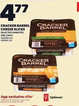 Loblaws Cracker barrel cheese slices offer