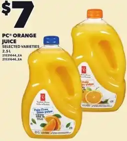 Loblaws Pc orange juice offer