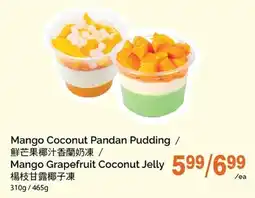 T&T Supermarket Mango Coconut Pandan Pudding/ Mango Grapefruit Coconut Jelly offer
