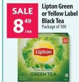 Co-op Lipton Green or Yellow Label Black Tea offer