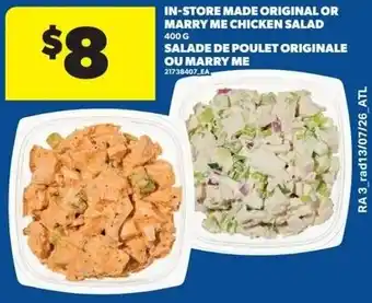 Real Canadian Superstore In-store made original or marry me chicken salad offer
