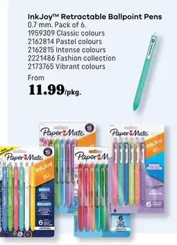 Covey Basics Paper Mate InkJoy Retractable Ballpoint Pens offer