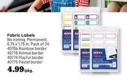 Covey Basics AVERY Fabric Labels offer