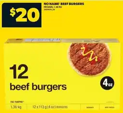 Real Canadian Superstore No name beef burgers offer