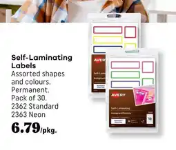 Covey Basics AVERY Self-Laminating Labels offer