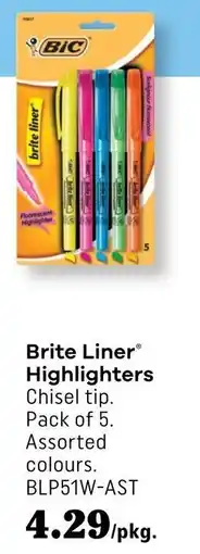 Covey Basics BIC Brite Liner Highlighters offer