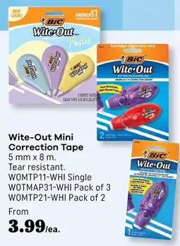 Covey Basics BIC Wite-Out Mini Correction Tape offer