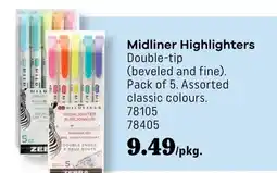 Covey Basics ZEBRAMidliner Highlighters Double-tip Midliner Highlighters Double-tip offer