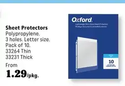 Covey Basics Oxford Sheet Protectors offer