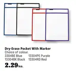 Covey Basics Dry-Erase Pocket With Marker offer