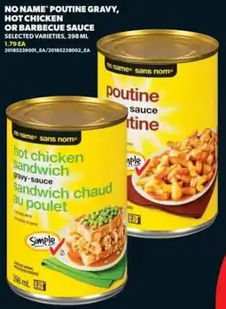 Real Canadian Superstore No name poutine gravy, hot chicken or barbecue sauce offer