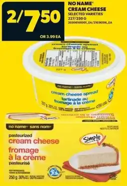 Real Canadian Superstore No name cream cheese offer