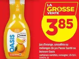 Maxi Jus d'orange, smoothie ou mélanges de jus Pause Santé ou boisson Oasis offer