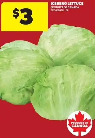 Real Canadian Superstore Iceberg lettuce offer