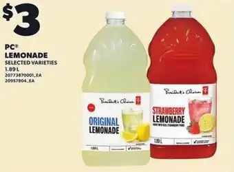 Loblaws Pc lemonade offer