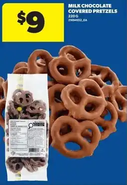 Real Canadian Superstore Milk chocolate covered pretzels offer