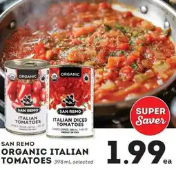 IGA San remo organic italian tomatoes offer