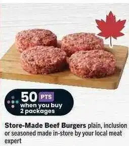Co-op Store-Made Beef Burgers offer
