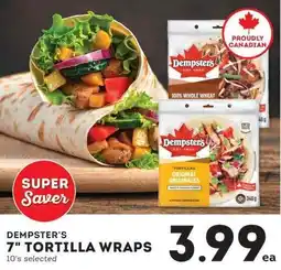 IGA Dempster's 7" tortilla wraps offer