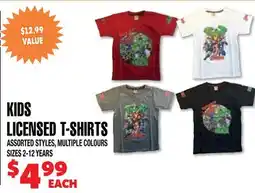 Len's Mill Stores KIDS LICENSED T-SHIRTS offer