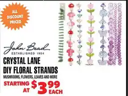 Len's Mill Stores JOHN BEAD CRYSTAL LANE DIY FLORAL STRANDS offer