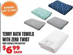Len's Mill Stores TERRY BATH TOWELS WITH ZERO TWIST offer