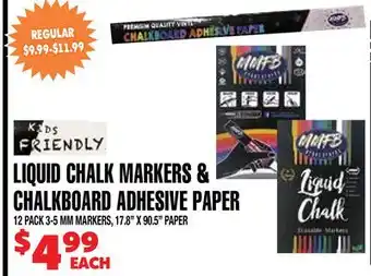 Len's Mill Stores LIQUID CHALK MARKERS & CHALKBOARD ADHESIVE PAPER offer