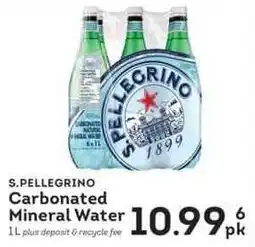 IGA S.Pellegrino Carbonated Mineral Water offer