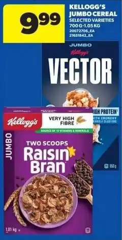 Real Canadian Superstore Kellogg's jumbo cereal offer