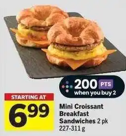 Co-op Mini Croissant Breakfast Sandwiches 2 pk offer