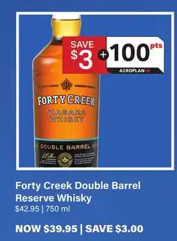 LCBO Forty Creek Double Barrel Reserve Whisky offer