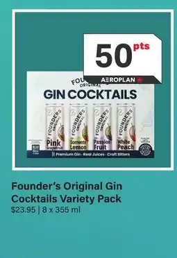 LCBO Founder's Original Gin Cocktails Variety Pack offer