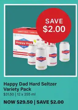 LCBO Happy Dad Hard Seltzer Variety Pack offer